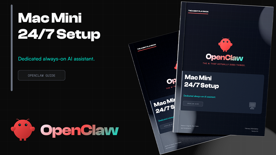 Mac Mini 24/7 guide cover - Turn your Mac Mini into a dedicated 24/7 AI server. Optimize